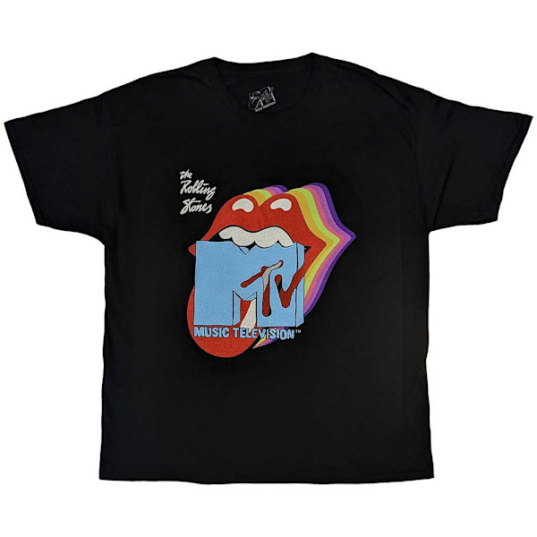 MTV Unisex Vuxen Rolling Stones Logo T-Shirt XXL Svart Black XXL