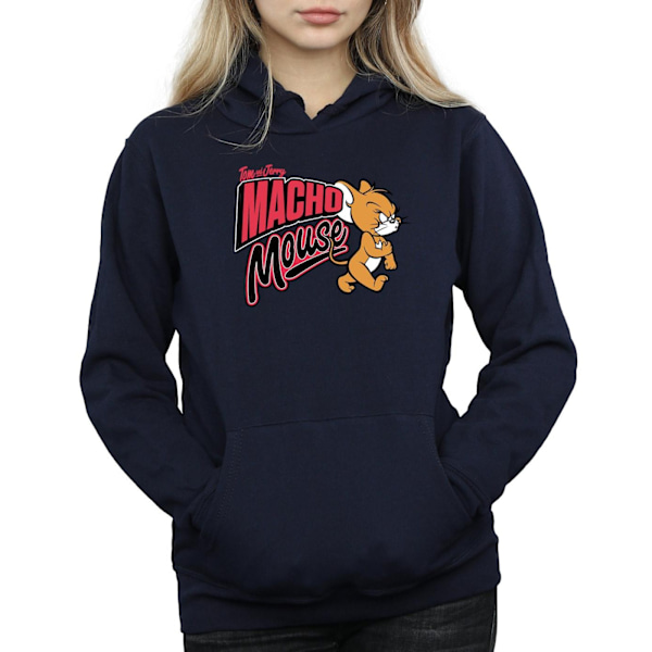 Tom And Jerry Dam/Kvinnor Macho Mouse Hoodie XXL Marinblå Navy Blue XXL