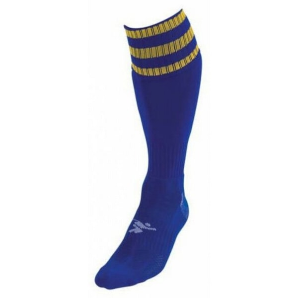 Precision Unisex Vuxen 3 Ränder Pro Fotbollsstrumpor 7 UK-11 UK R Royal Blue/Gold 7 UK-11 UK