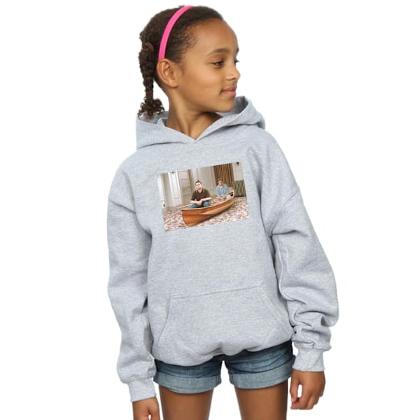 Friends Girls Boat Photo Hoodie 5-6 år Sportgrå Sports Grey 5-6 Years