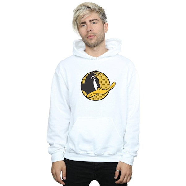 Looney Tunes Herr Daffy Duck Prickig Profil Hoodie M Vit White M