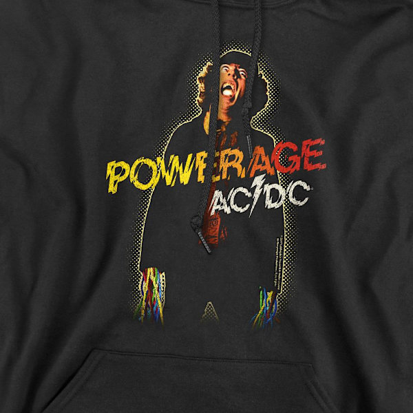 AC/DC Herr Powerage Hoodie XXL Svart Black XXL