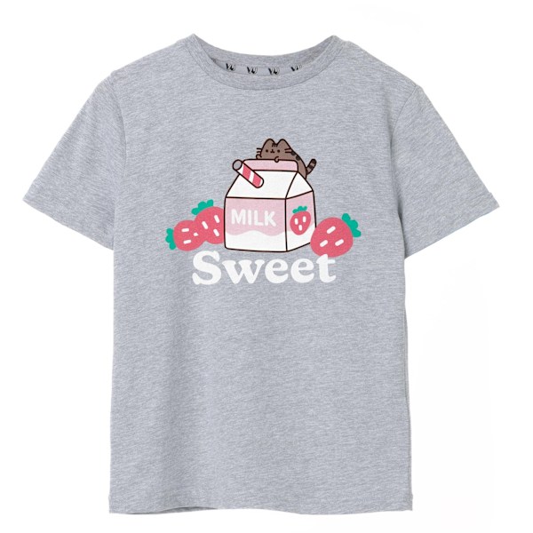 Pusheen Girls Sweet Sips T-shirt 11-12 år Gråmelerad Grey Marl 11-12 Years