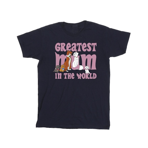 Disney Girls The Aristocats Greatest Mum Bomull T-shirt 12-13 år Navy Blue 12-13 Years