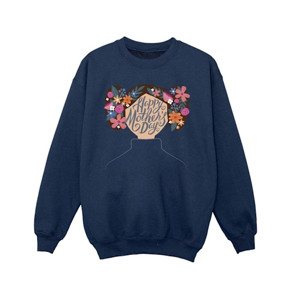 Star Wars Girls Leia Mors Dag Sweatshirt 12-13 År Marinblå Navy Blue 12-13 Years