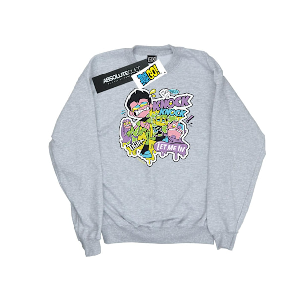 DC Comics Girls Teen Titans Go Knock Knock Sweatshirt 9-11 år Sports Grey 9-11 Years