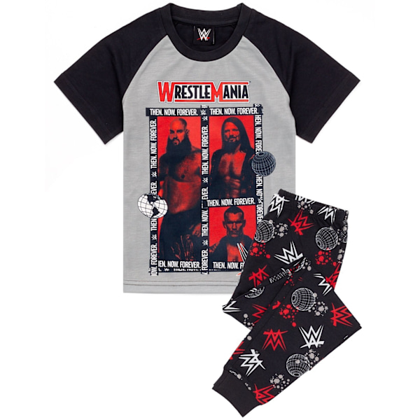 WWE Boys Characters Lång Pyjamas Set 9-10 År Grå/Svart Grey/Black 9-10 Years