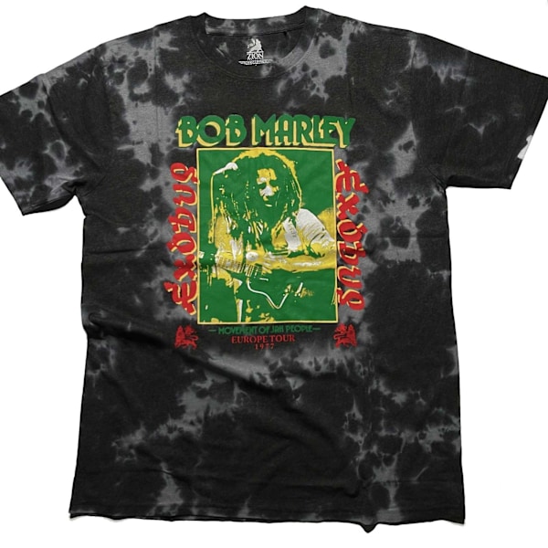 Bob Marley Unisex Adult Exodus Tie Dye T-Shirt L Svart Black L