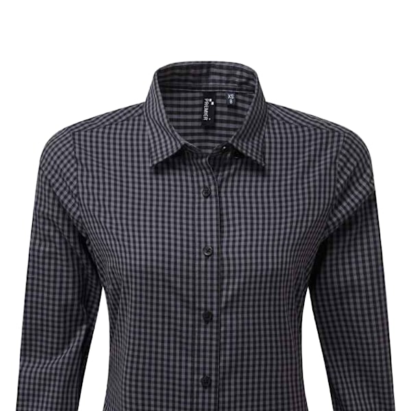 Premier Dam/Dam Maxton Check Långärmad Skjorta S Stål/Svart Steel/Black S