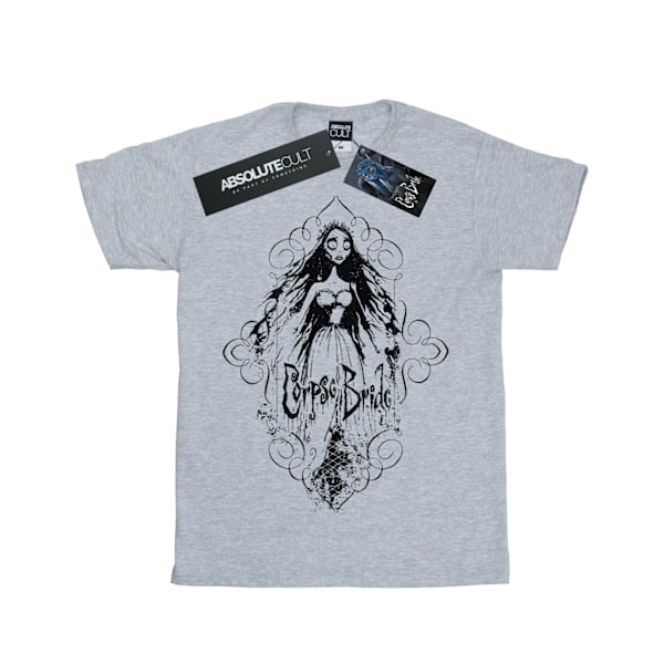 Corpse Bride Dam/Damer Skissad Brud Bomull Pojkvän T-Sh Sports Grey 4XL