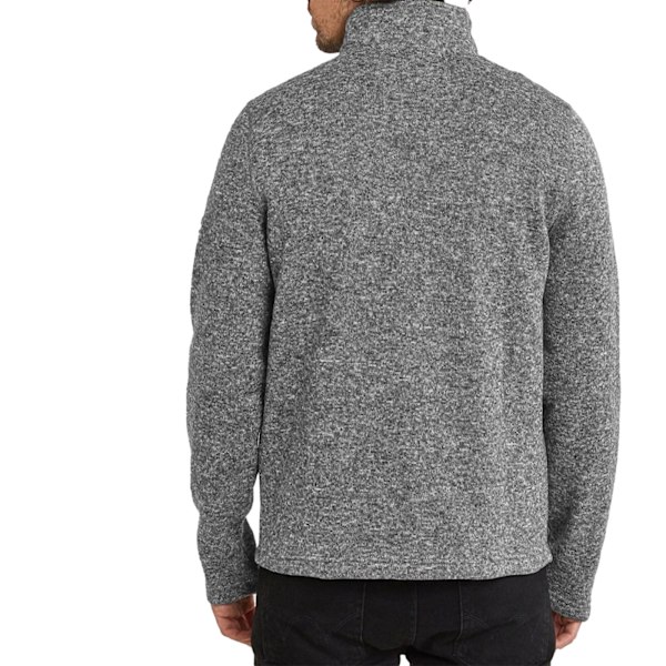 TOG24 Herr Pearson Knitlook Fleece Top L Mörkgrå Melange Dark Grey Marl L