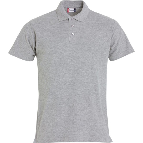 Clique Herr Basic Melange Poloshirt 4XL Grå Grey 4XL