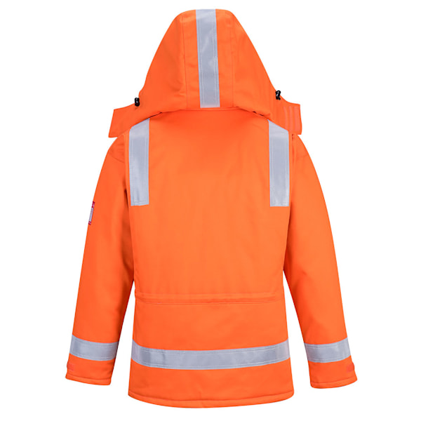 Portwest Herr Flamskyddad Antistatisk Vinterfodrad Jacka Orange L