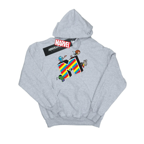 Marvel Mens Kawaii M Is For Marvel Hoodie L Sports Grey Sports Grey L