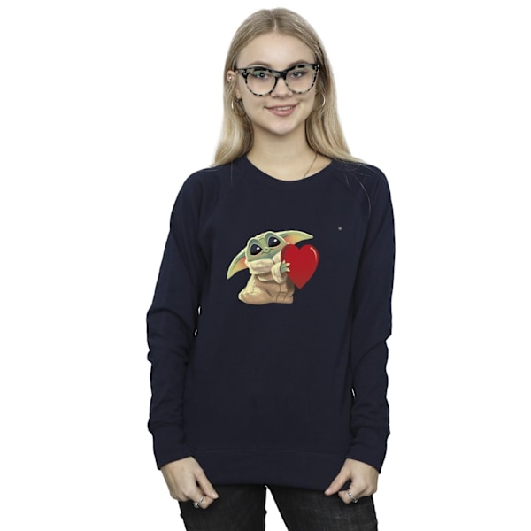 Star Wars Dam/Damer The Mandalorian The Kids With Heart Sweatshirt Navy Blue XXL