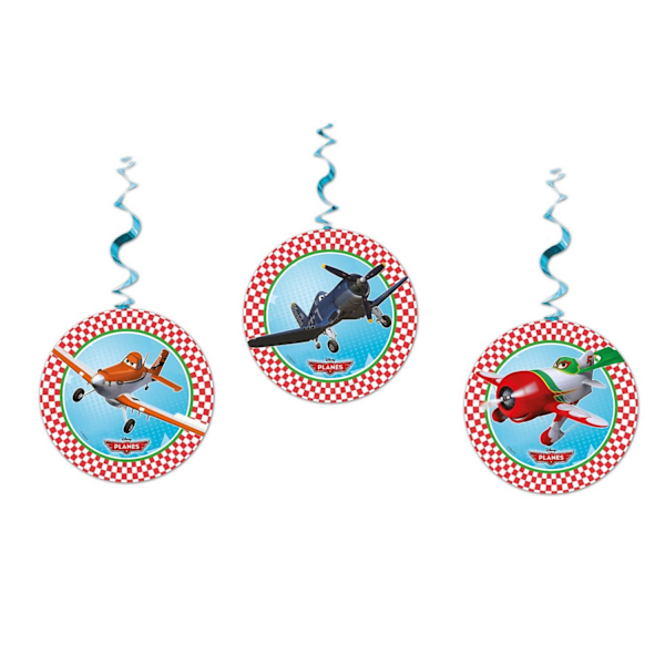 Disney Planes Swirl Hängande Dekoration (3-pack) One Size Röd Red/White/Blue One Size