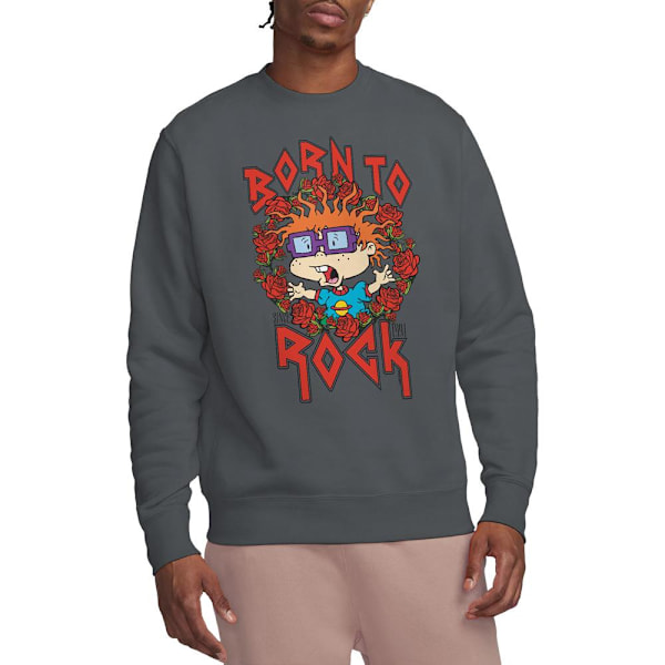 Rugrats Unisex Vuxen Chucky Was Born To Rock Sweatshirt M Charc Charcoal M