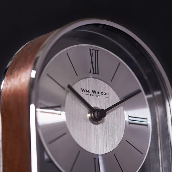 Wm.Widdop Krom & Träfanér Mantel Klocka One Size Silver Silver One Size