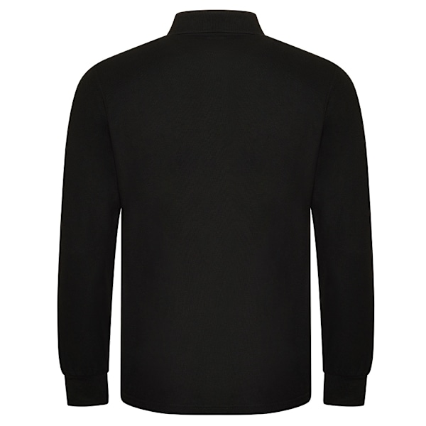 PRO RTX Herr Pro Piqué Långärmad Poloskjorta 4XL Svart Black 4XL