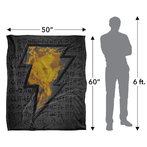 Black Adam Paint Logo Filt En Storlek Flerfärgad Multicoloured One Size