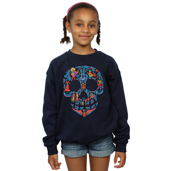Disney Girls Coco Skull Pattern Sweatshirt 7-8 år Marinblå Navy Blue 7-8 Years