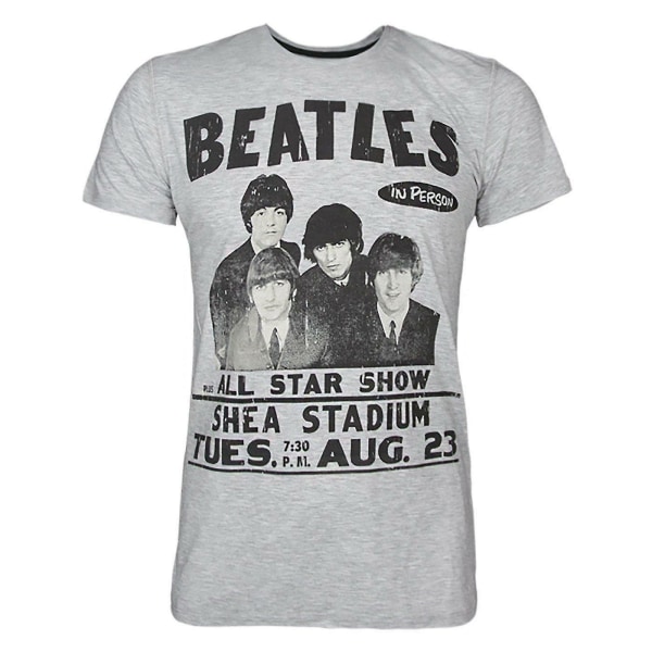 Amplified Mens The Beatles T-Shirt S Grå Grey S