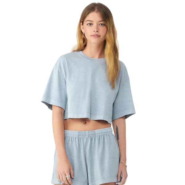 Bella + Canvas Dam Oversized Crop T-shirt X Light Washed Denim XXL
