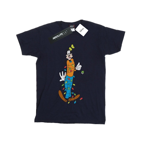 Disney Goofy Julbelysning T-shirt 7-8 år Marinblå Navy Blue 7-8 Years