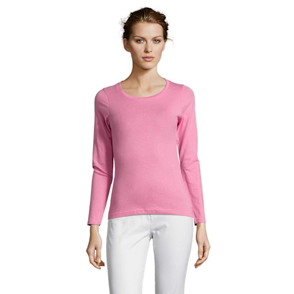 SOLS Dam/Kvinnor Majestic Långärmad T-shirt L Orkidé Rosa Orchid Pink L