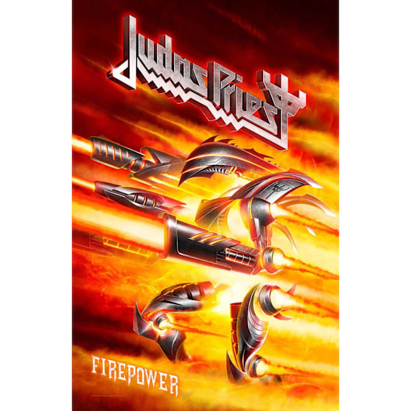 Judas Priest Firepower Textil Affisch 106cm x 70cm Orange/Silver Orange/Silver 106cm x 70cm