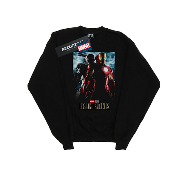 Marvel Studios Dam/Kvinnor Iron Man 2 Poster Sweatshirt L Svart Black L