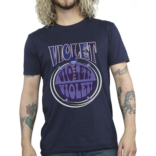 Willy Wonka Herrar Violet Turning Violet T-Shirt XL Marinblå Navy Blue XL