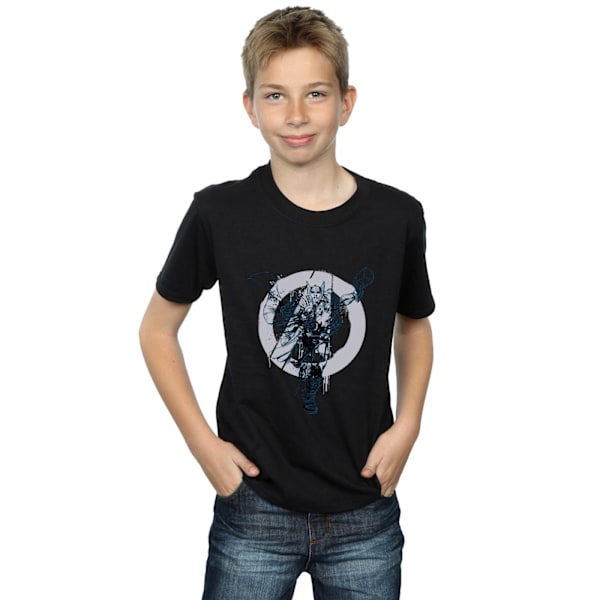 Marvel Boys Thor Circle T-Shirt 9-11 år Svart Black 9-11 Years