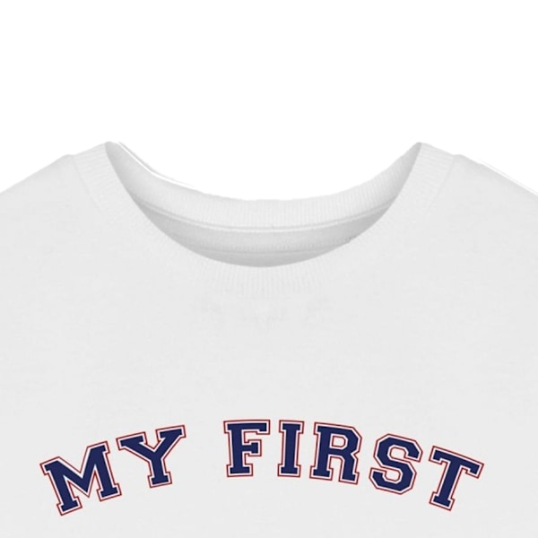 Show Me The Merch Barn/Flickor Mina Första Euros 2024 T-shirt 18 White 18-24 Months