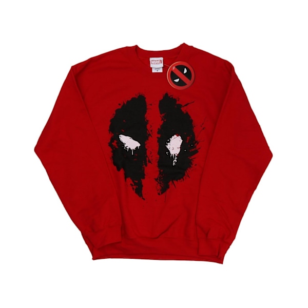 Marvel Deadpool Splat Face Sweatshirt M Cherry Red Cherry Red M