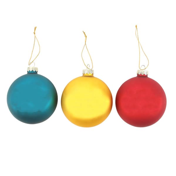 Something Different Nostalgisk Julgranskula i Glas (3-pack) Multicoloured One Size