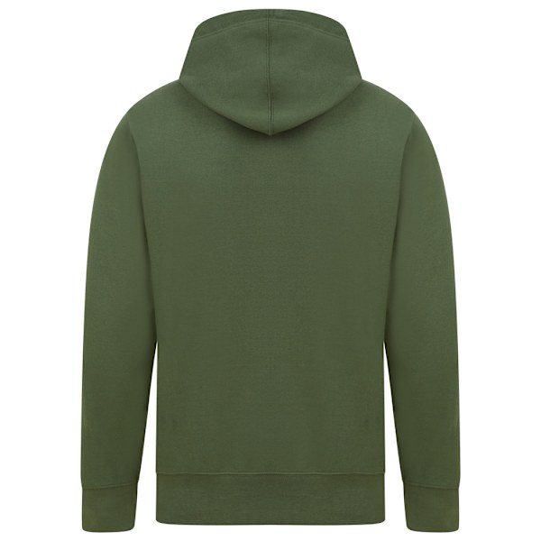 Casual Classics Herr Ringspun Bomulls Hoodie S Militärgrön Military Green S