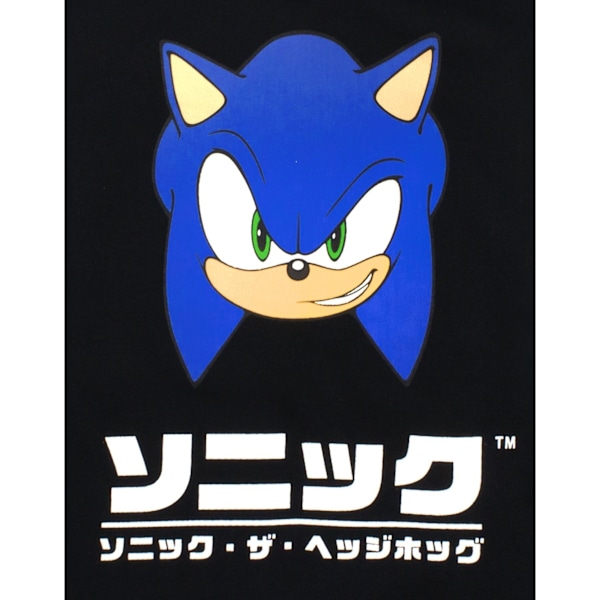 Sonic The Hedgehog Barn Hoodie för barn/barn 8-9 år Svart/Blå Black/Blue 8-9 Years