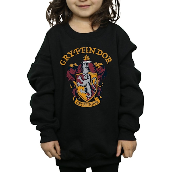 Harry Potter T-shirt för flickor Gryffindor Bomull 5-6 år Svart Black 5-6 Years