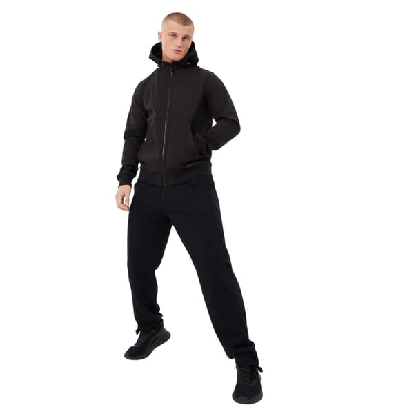 Everlast herr enfärgad softshelljacka med huva L svart Black L