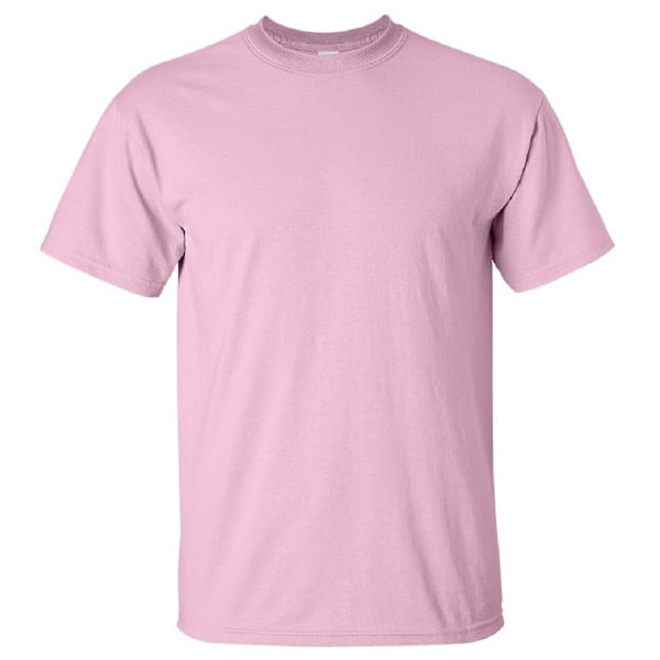 Gildan Mens Ultra Cotton Kortärmad T-shirt M Ljusrosa Light Pink M