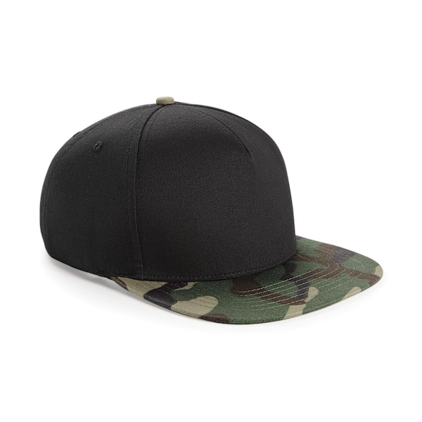 Beechfield Camouflage Retro Snapback Cap One Size Svart/ Jungle Black/ Jungle Camo One Size