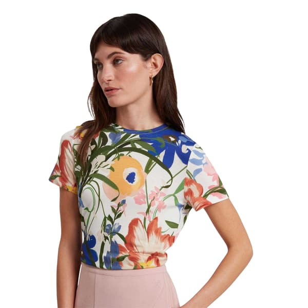 Ted Baker Dam T-shirt i bomull 8 UK Vit White 8 UK