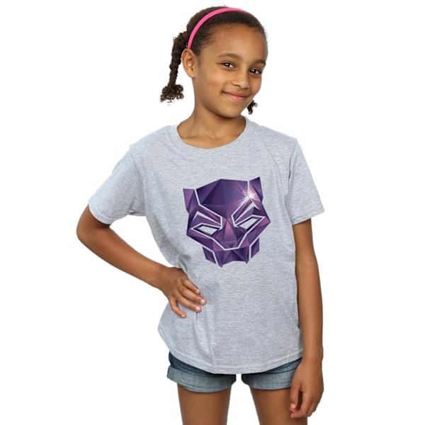 Marvel Girls Avengers Infinity War Black Panther Geometric Cott Sports Grey 5-6 Years