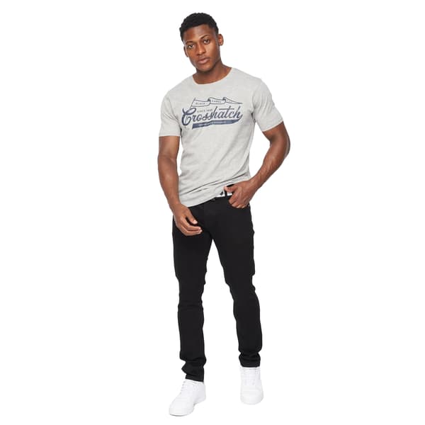 Crosshatch Herr Barbeck Slim Jeans 38L Enfärgad Svart Solid Black 38L