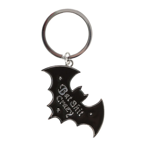 Something Different Bat Shit Crazy Nyckelring En Storlek Svart/Silver Black/Silver One Size