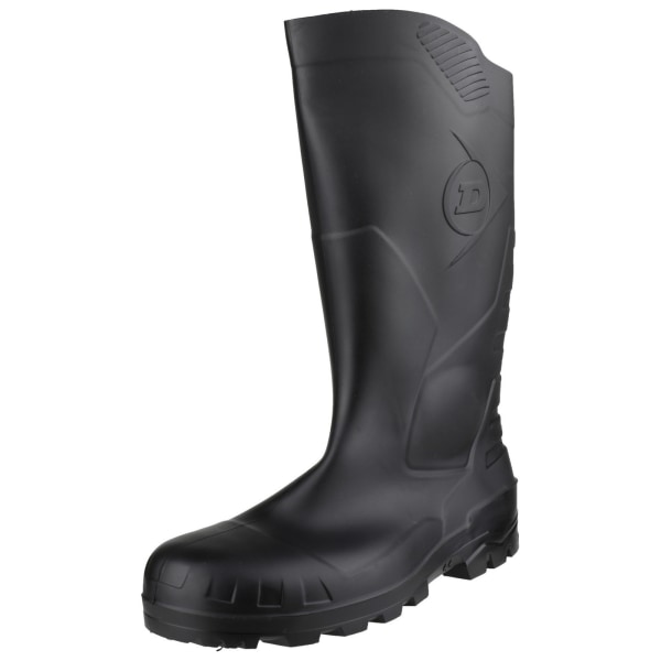 Dunlop Devon Unisex Black Safety Wellington Boots 46 EUR Svart Black 46 EUR