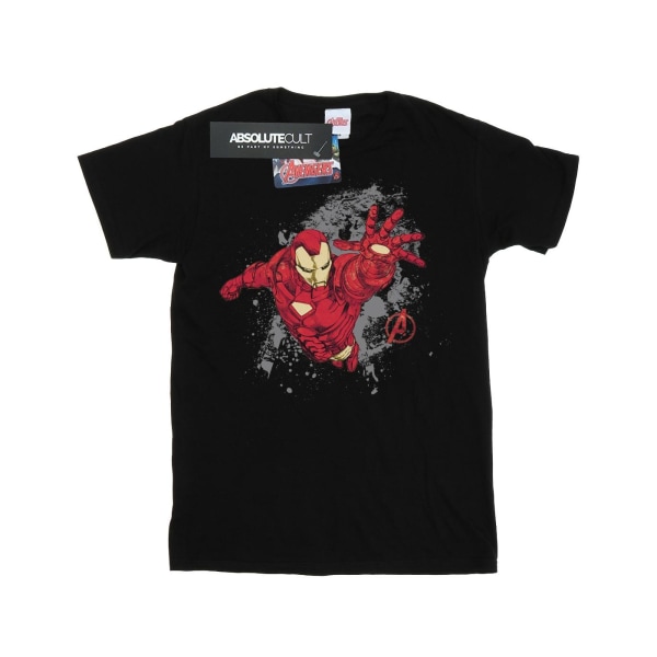 Marvel Girls Avengers Iron Man Splash Cotton T-shirt 5-6 år Black 5-6 Years