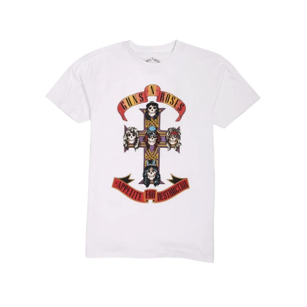 Guns N Roses T-shirt för barn/barn Appetite For Destruction 3- White 3-4 Years