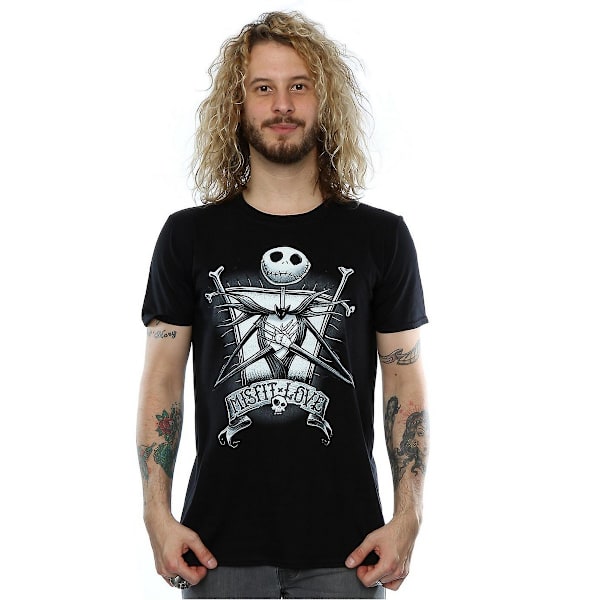 Nightmare Before Christmas Mens Misfit Love Jack Skellington Co Black M